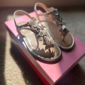 *NEW* Gold/Tan Toddler GB Girls Sandals Size 11